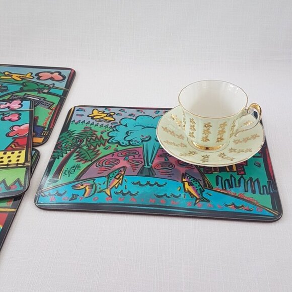 New Zealand Placemats, 8 x 11 inch Cork Back Acrylic Front, Set of 4 - Picture 6 of 9